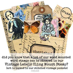 Wood Mount Carolyn Girl Rubber Stamp