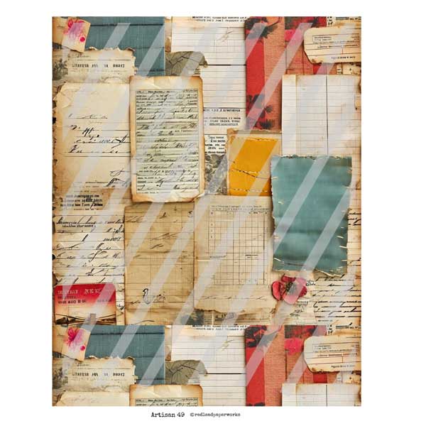 Artisan 49 Paper Scraps Collage Sheet