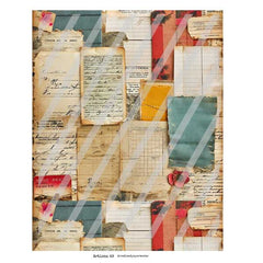 Collage of vintage letters and vintage paper scraps collage sheet