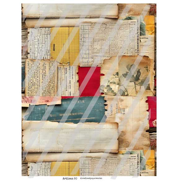 Artisan 50 Paper Scraps Collage Sheet