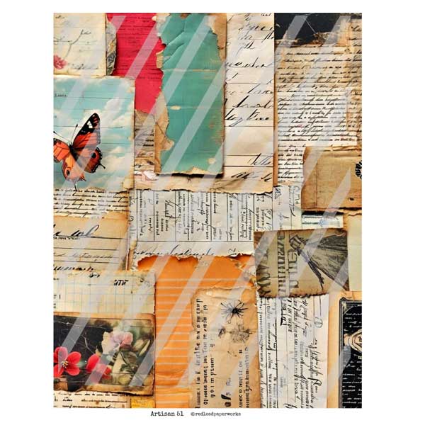 Artisan 51 Paper Scraps Collage Sheet