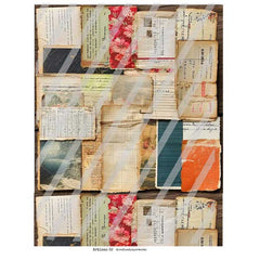 Vintage Style Torn Letters Paper Scraps Collage Sheet