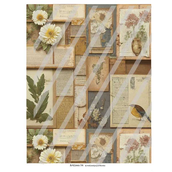 Artisan 55 Paper Scraps Collage Sheet