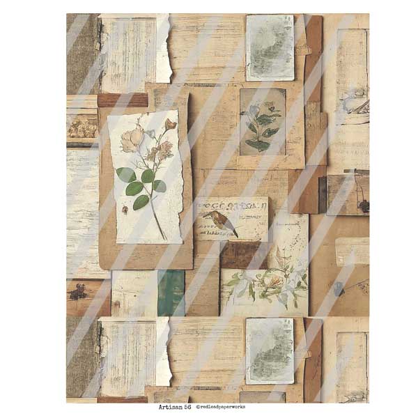 Artisan 56 Paper Scraps Collage Sheet