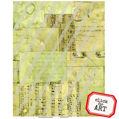 Artisan 61 Lemon Grass Vintage Papers Collage Sheet