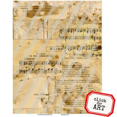 Artisan 62 Walnut Vintage Papers Collage Sheet