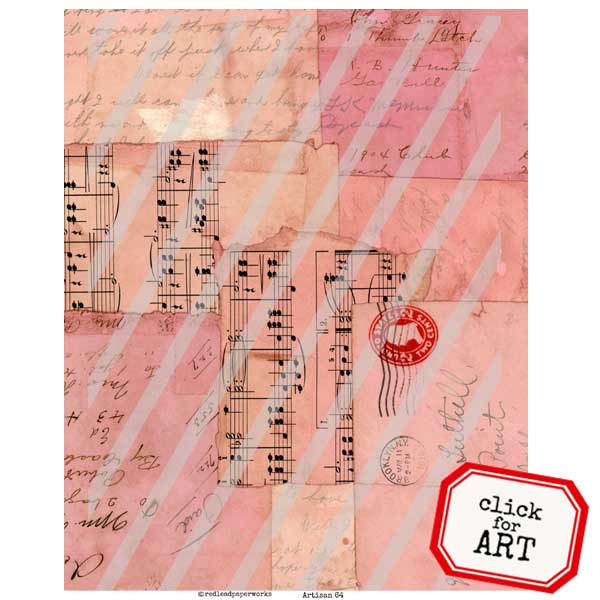 Artisan 64 Blossom Vintage Papers Collage Sheet