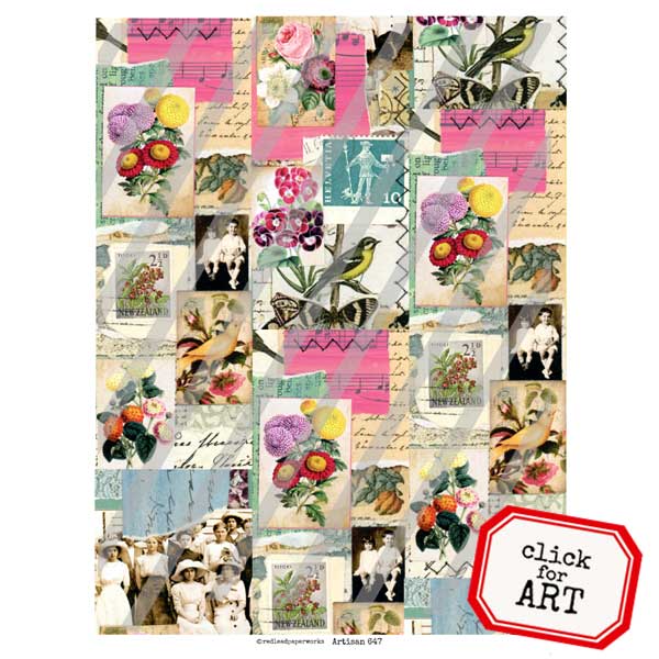 Artisan 647 Vintage Elements Collage Sheet