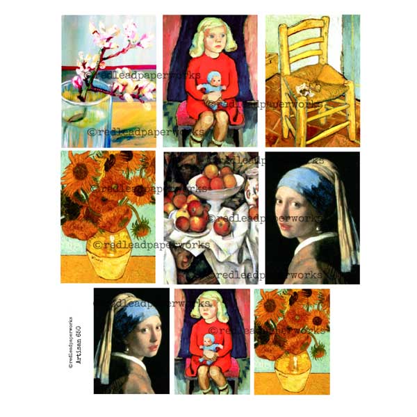 Artisan 650 Artist Trading Card Collage Sheet