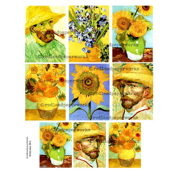 Artisan 651 Artist Trading Card Collage Sheet