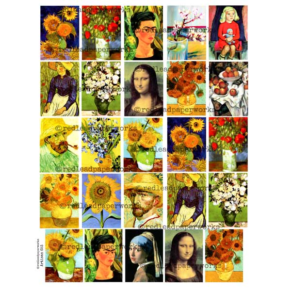 Artisan 653 Famous Artist Collage Sheet
