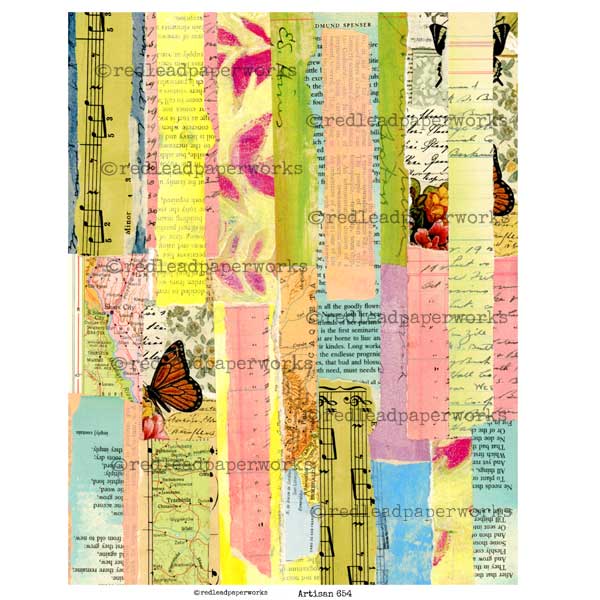 Artisan 654 Vintage Elements Collage Sheet