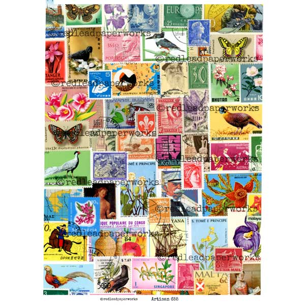 Artisan 655 Vintage Elements Collage Sheet