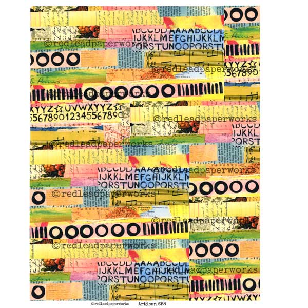 Artisan 658 Painted Papers Collage Sheet