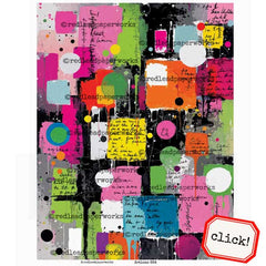Artisan 664 Painted Abstract Collage Sheet Save 50%