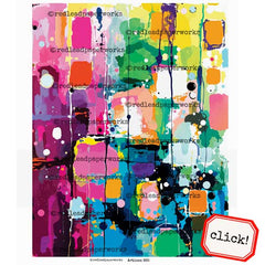 Artisan 665 Abstract Painted Collage Sheet Save 50%