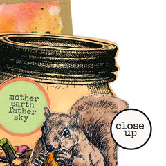 Rubber Stamped Autumn Art