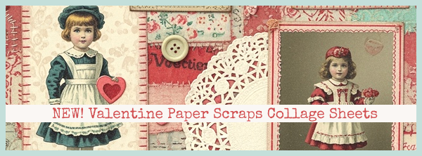 vintage elements collage sheets