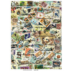 Vintage Bird Postage Stamps Collage Sheets