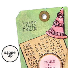 Wood Mounted Party Hat Rubber Stamp