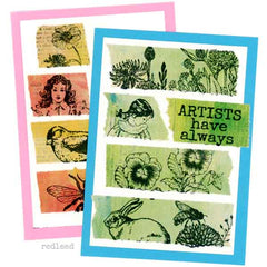 Honey Bee and Bunny Rabbit Rubber Stamp
