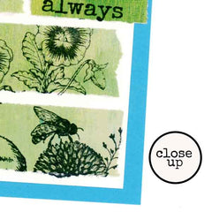Honey Bee and Bunny Rabbit Rubber Stamp