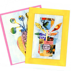 Handmade Colorful Collaged Greeting Cards