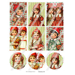 Christmas Artist Trading Card Collage Sheets