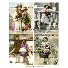 Christmas 25 Vintage Christmas Photos Collage Sheet