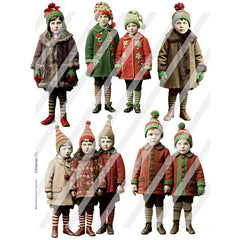 Ready for Winter 251 Paper Dolls Collage Sheet