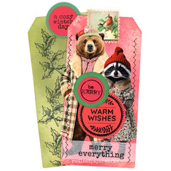 Whimsical Animals Mixed Media Art Tag