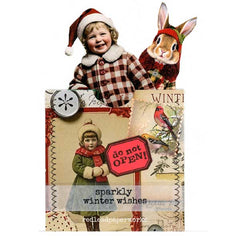 Whimsical Winter Time Animal Paper Dolls Collage Sheet Collection SALE