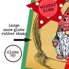 Christmas Rubber Stamps for Christmas Card Making Norbert the Gnome Cling Mount Rubber Stamp 
