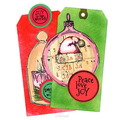 Peace Love Joy Christmas Rubber Stamp