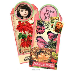 Peace Love Joy Christmas Rubber Stamp