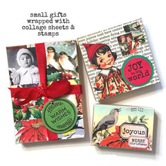 2 Christmas Labels Christmas Collage Sheets