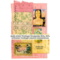 Fortune Teller Collage Vintage Elements 