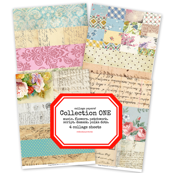 Collection One Vintage Collage Papers