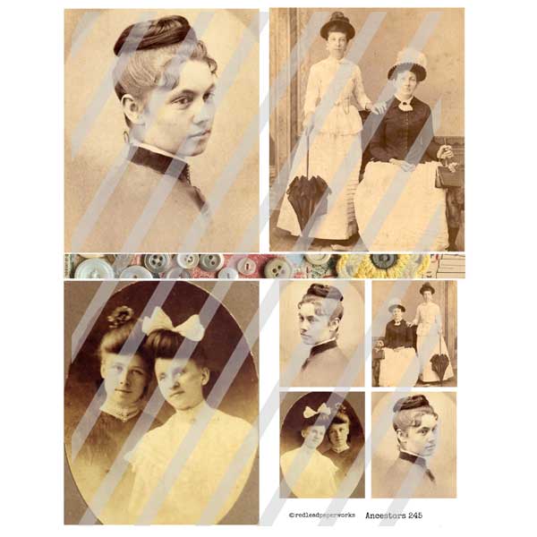 Ancestors 245 Vintage Photos Collage Sheet