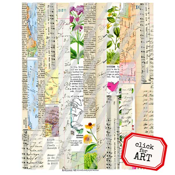 Collage Sheets Library Artisan 46 Collaged Collage Sheet