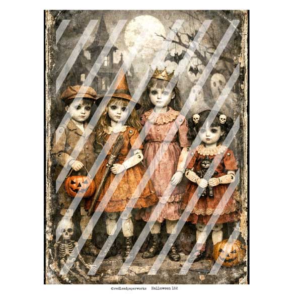 Vintage Vignette Halloween 152 Collage Sheet