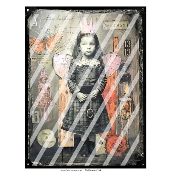 Vintage Vignette Halloween 154 Collage Sheet