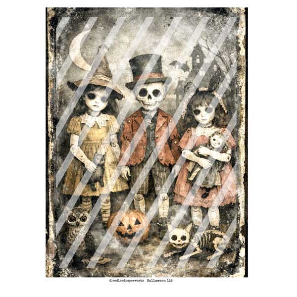 Vintage Vignette Halloween 155 Collage Sheet
