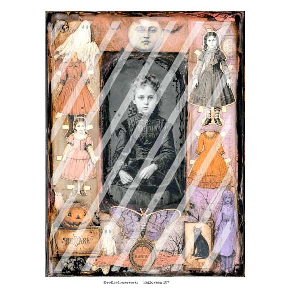 Vintage Vignette Halloween 157 Collage Sheet