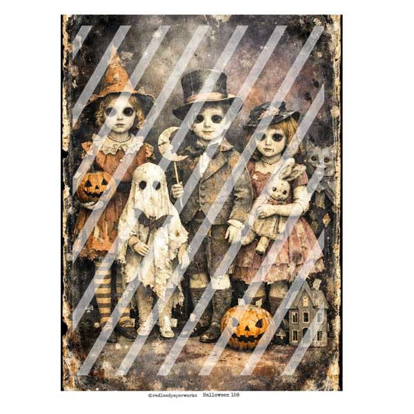 Vintage Vignette Halloween 158 Collage Sheet