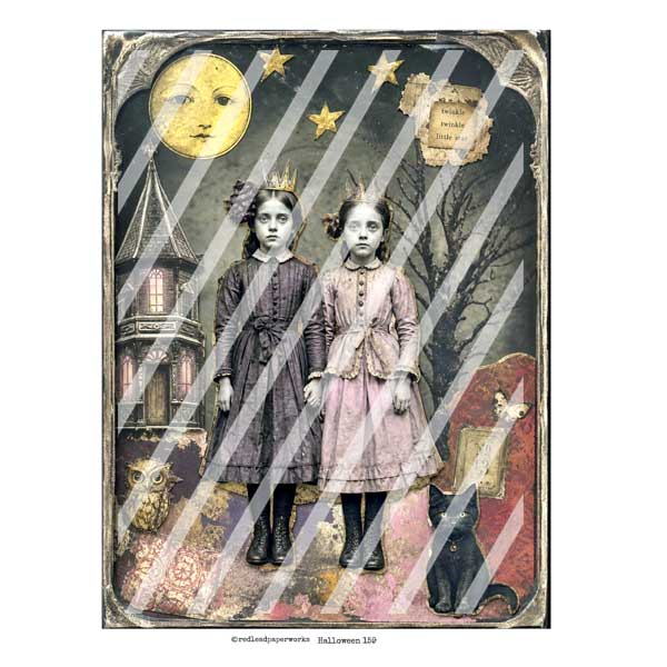 Vintage Vignette Halloween 159 Collage Sheet