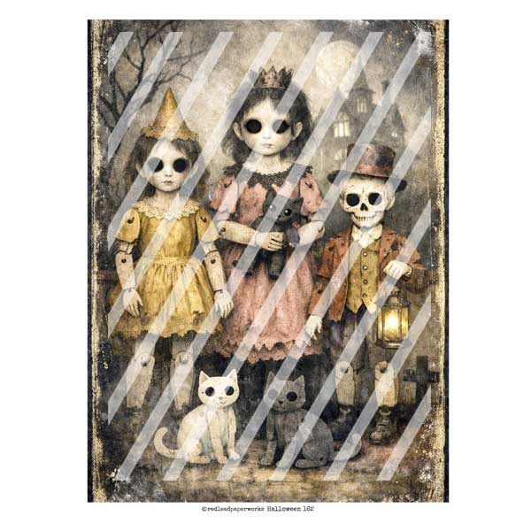 Vintage Vignette Halloween 162 Collage Sheet
