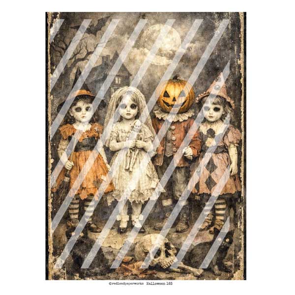 Vintage Vignette Halloween 163 Collage Sheet