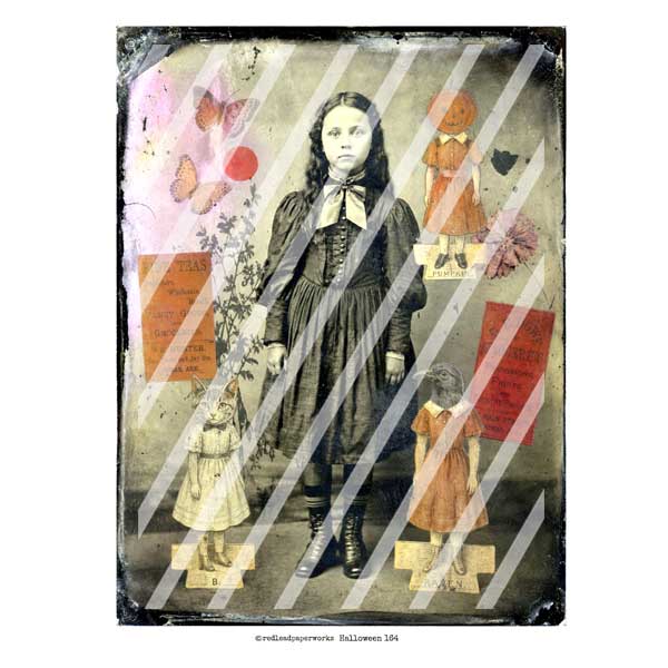 Vintage Vignette Halloween 164 Collage Sheet
