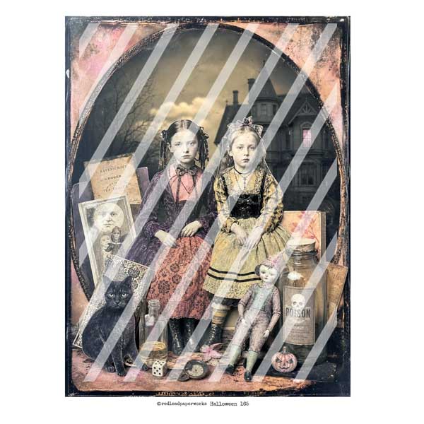 Vintage Vignette Halloween 165 Collage Sheet
